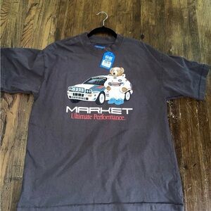 Market Charcoal Graphic Tee with Car and Bear